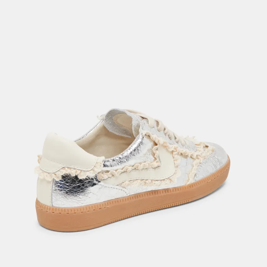 NOTICE LACE SNEAKERS SILVER DISTRESSED LEATHER^Dolce Vita Outlet