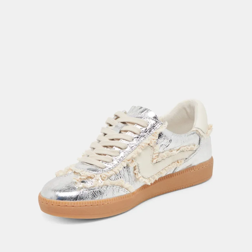 NOTICE LACE SNEAKERS SILVER DISTRESSED LEATHER^Dolce Vita Outlet