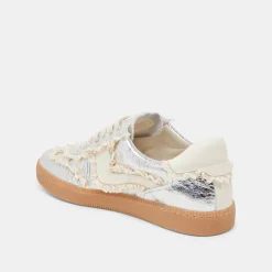 NOTICE LACE SNEAKERS SILVER DISTRESSED LEATHER^Dolce Vita Outlet