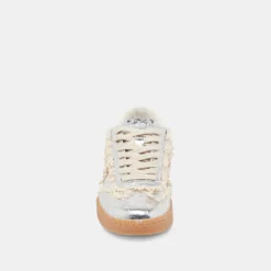 NOTICE LACE SNEAKERS SILVER DISTRESSED LEATHER^Dolce Vita Outlet