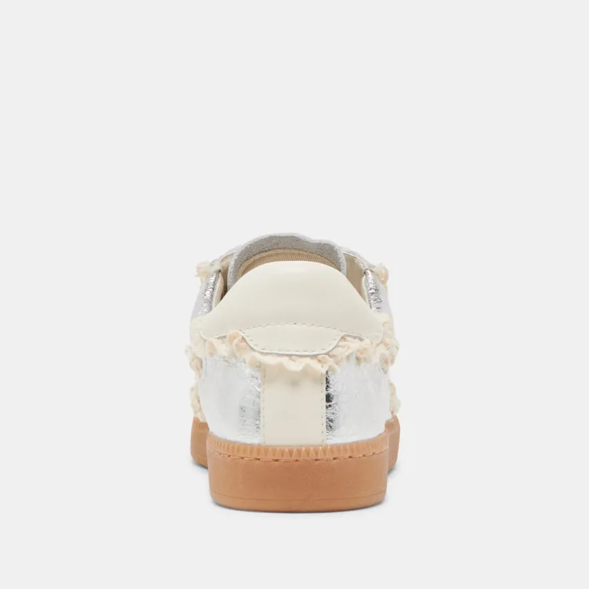 NOTICE LACE SNEAKERS SILVER DISTRESSED LEATHER^Dolce Vita Outlet