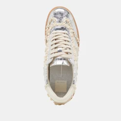 NOTICE LACE SNEAKERS SILVER DISTRESSED LEATHER^Dolce Vita Outlet