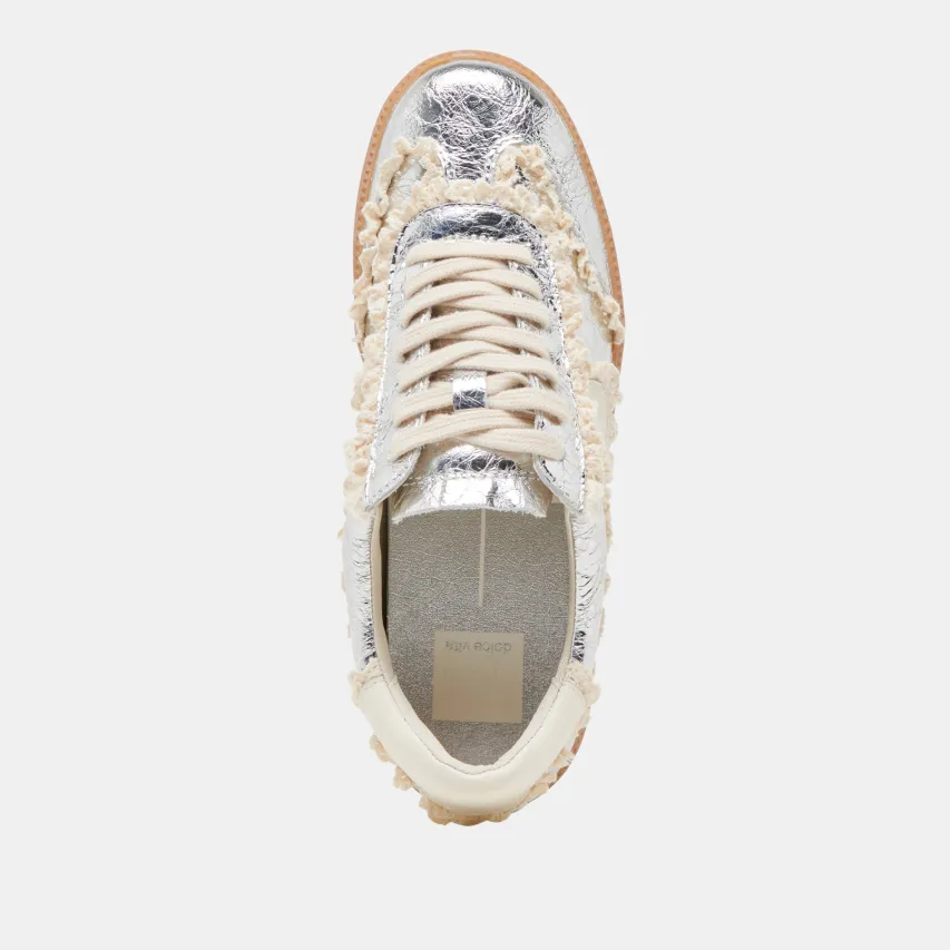 NOTICE LACE SNEAKERS SILVER DISTRESSED LEATHER^Dolce Vita Outlet