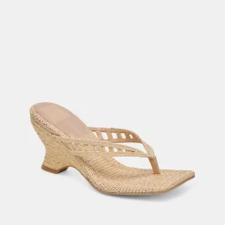 NULLAH WEDGES LT NATURAL RAFFIA^Dolce Vita Fashion