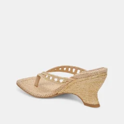 NULLAH WEDGES LT NATURAL RAFFIA^Dolce Vita Fashion