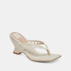 NULLAH WEDGES OATMEAL RAFFIA^Dolce Vita Online