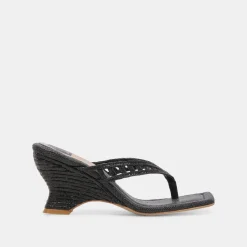 NULLAH WEDGES ONYX RAFFIA^Dolce Vita Outlet