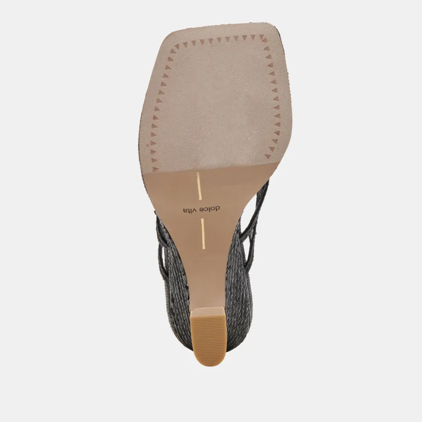 NULLAH WEDGES ONYX RAFFIA^Dolce Vita Outlet