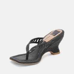 NULLAH WEDGES ONYX RAFFIA^Dolce Vita Outlet