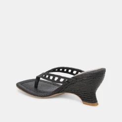 NULLAH WEDGES ONYX RAFFIA^Dolce Vita Outlet
