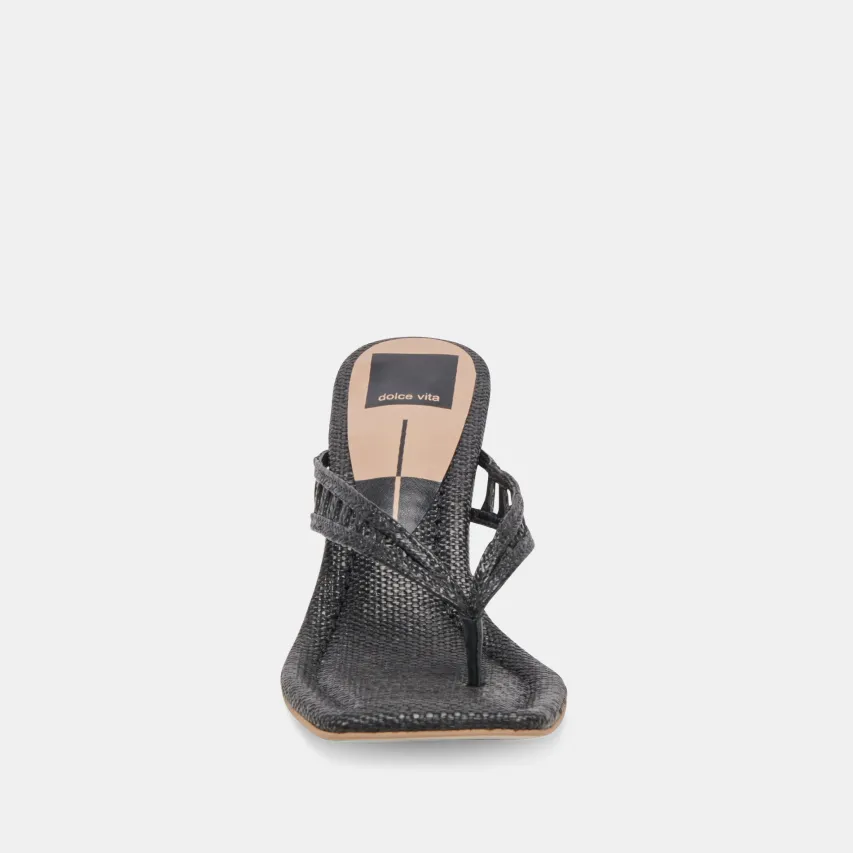 NULLAH WEDGES ONYX RAFFIA^Dolce Vita Outlet