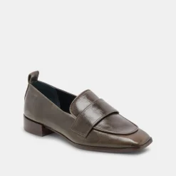 NYGEL LOAFERS DARK OLIVE LEATHER^Dolce Vita Discount