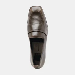 NYGEL LOAFERS DARK OLIVE LEATHER^Dolce Vita Discount