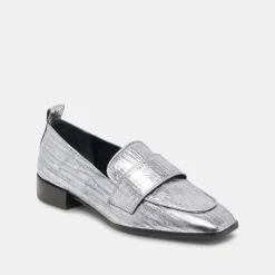 NYGEL LOAFERS GRAPHITE METALLIC LEATHER^Dolce Vita Online