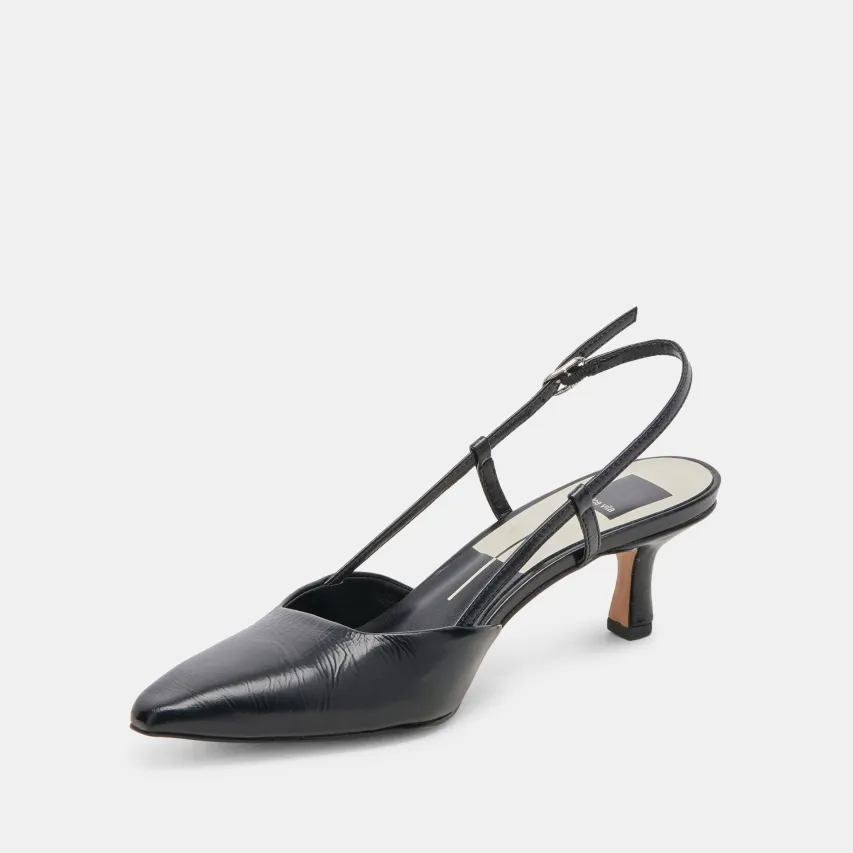 ODELA WIDE HEELS MIDNIGHT CRINKLE PATENT^Dolce Vita Fashion