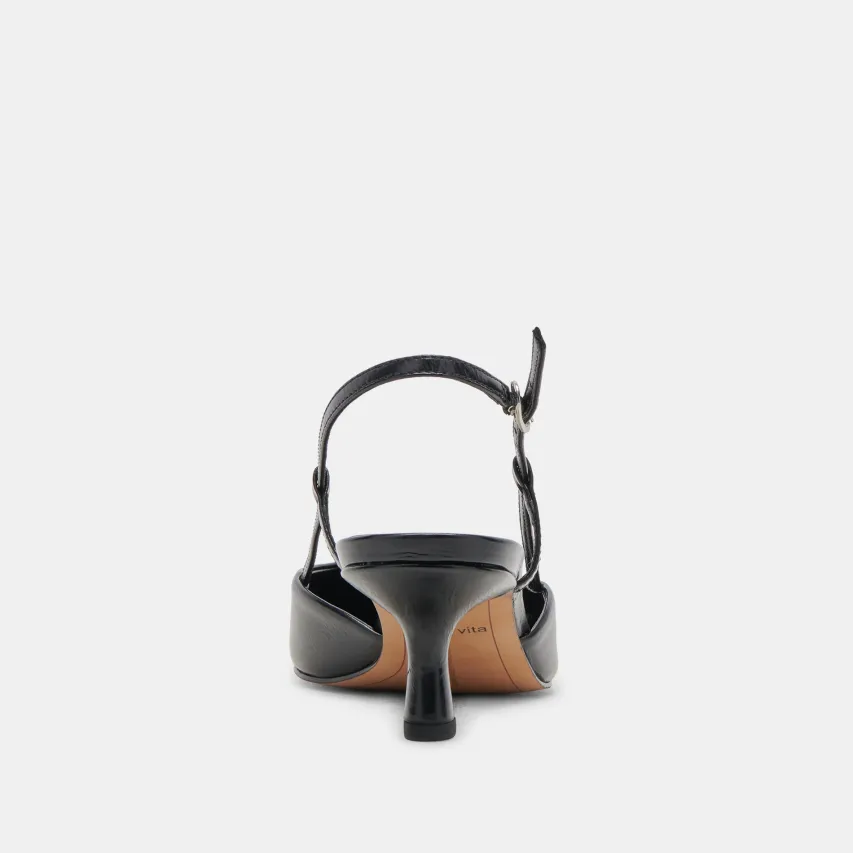 ODELA WIDE HEELS MIDNIGHT CRINKLE PATENT^Dolce Vita Fashion