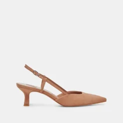 ODELA WIDE HEELS TOFFEE SUEDE^Dolce Vita Online
