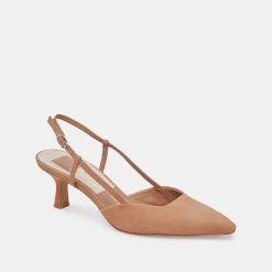 ODELA WIDE HEELS TOFFEE SUEDE^Dolce Vita Online