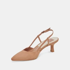 ODELA WIDE HEELS TOFFEE SUEDE^Dolce Vita Online