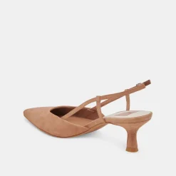 ODELA WIDE HEELS TOFFEE SUEDE^Dolce Vita Online
