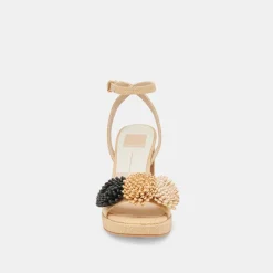 OLIVEA HEELS BLACK NATURAL RAFFIA^Dolce Vita Discount