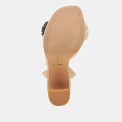 OLIVEA HEELS BLACK NATURAL RAFFIA^Dolce Vita Discount