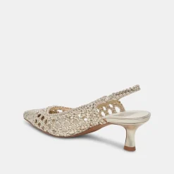 OLYMPA HEELS LIGHT GOLD METALLIC STELLA^Dolce Vita Sale