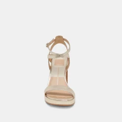 OZZY HEELS LIGHT GOLD METALLIC LEATHER^Dolce Vita Online