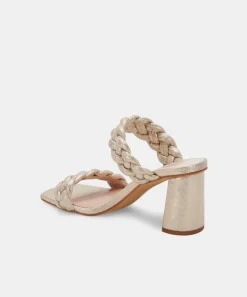 PAILY HEELS LIGHT GOLD METALLIC STELLA SUEDE^Dolce Vita Clearance