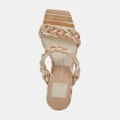 PAILY HEELS WHITE STRIPE FABRIC^Dolce Vita Fashion