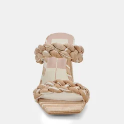 PAILY HEELS WHITE STRIPE FABRIC^Dolce Vita Fashion