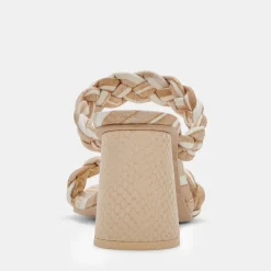 PAILY HEELS WHITE STRIPE FABRIC^Dolce Vita Fashion