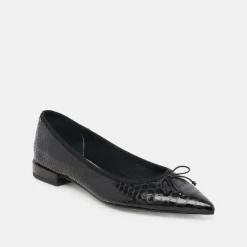 PALANI BALLET FLATS MIDNIGHT SNAKE EMBOSSED^Dolce Vita Discount