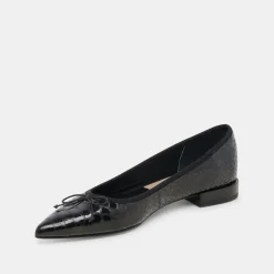 PALANI BALLET FLATS MIDNIGHT SNAKE EMBOSSED^Dolce Vita Discount