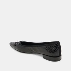 PALANI BALLET FLATS MIDNIGHT SNAKE EMBOSSED^Dolce Vita Discount