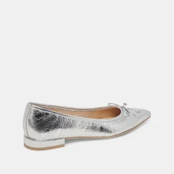 PALANI BALLET FLATS SILVER DISTRESSED LEATHER^Dolce Vita Online
