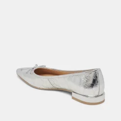 PALANI BALLET FLATS SILVER DISTRESSED LEATHER^Dolce Vita Online