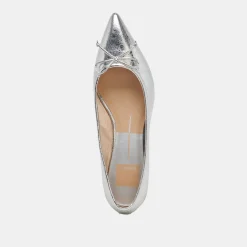 PALANI BALLET FLATS SILVER DISTRESSED LEATHER^Dolce Vita Online