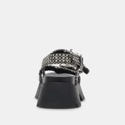PALDA SANDALS BLACK WHITE RAFFIA^Dolce Vita Fashion
