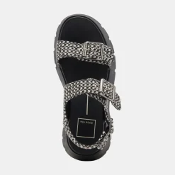 PALDA SANDALS BLACK WHITE RAFFIA^Dolce Vita Fashion