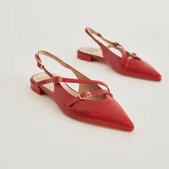 PAMLA FLATS RED CRINKLE PATENT^Dolce Vita Outlet