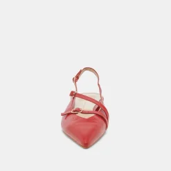 PAMLA FLATS RED CRINKLE PATENT^Dolce Vita Outlet