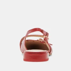 PAMLA FLATS RED CRINKLE PATENT^Dolce Vita Outlet