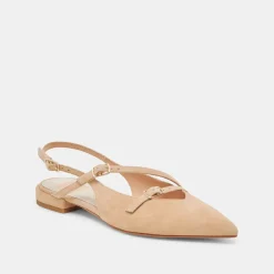 PAMLA FLATS TAN SUEDE^Dolce Vita Online