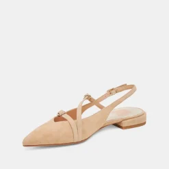 PAMLA FLATS TAN SUEDE^Dolce Vita Online