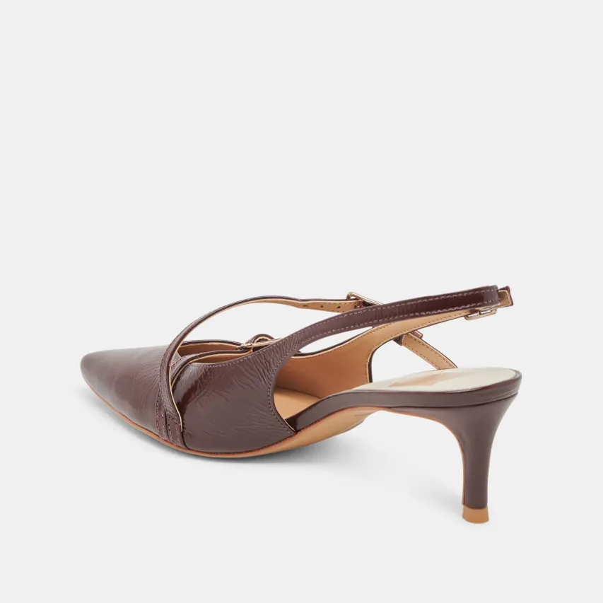 PAMLA MID HEELS CRANBERRY CRINKLE PATENT^Dolce Vita Outlet
