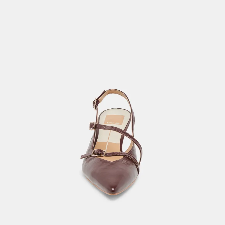 PAMLA MID HEELS CRANBERRY CRINKLE PATENT^Dolce Vita Outlet