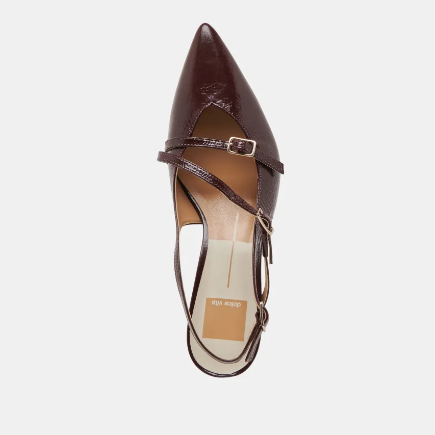 PAMLA MID HEELS CRANBERRY CRINKLE PATENT^Dolce Vita Outlet