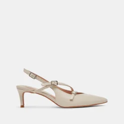 PAMLA MID HEELS IVORY CRINKLE PATENT^Dolce Vita New