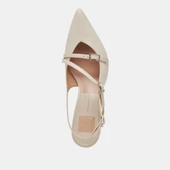 PAMLA MID HEELS IVORY CRINKLE PATENT^Dolce Vita New